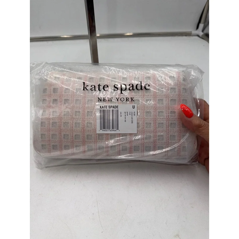 Kate Spade Grace Perforated Fine Leather Crossbody Bag Cream Multi KL581 NEW